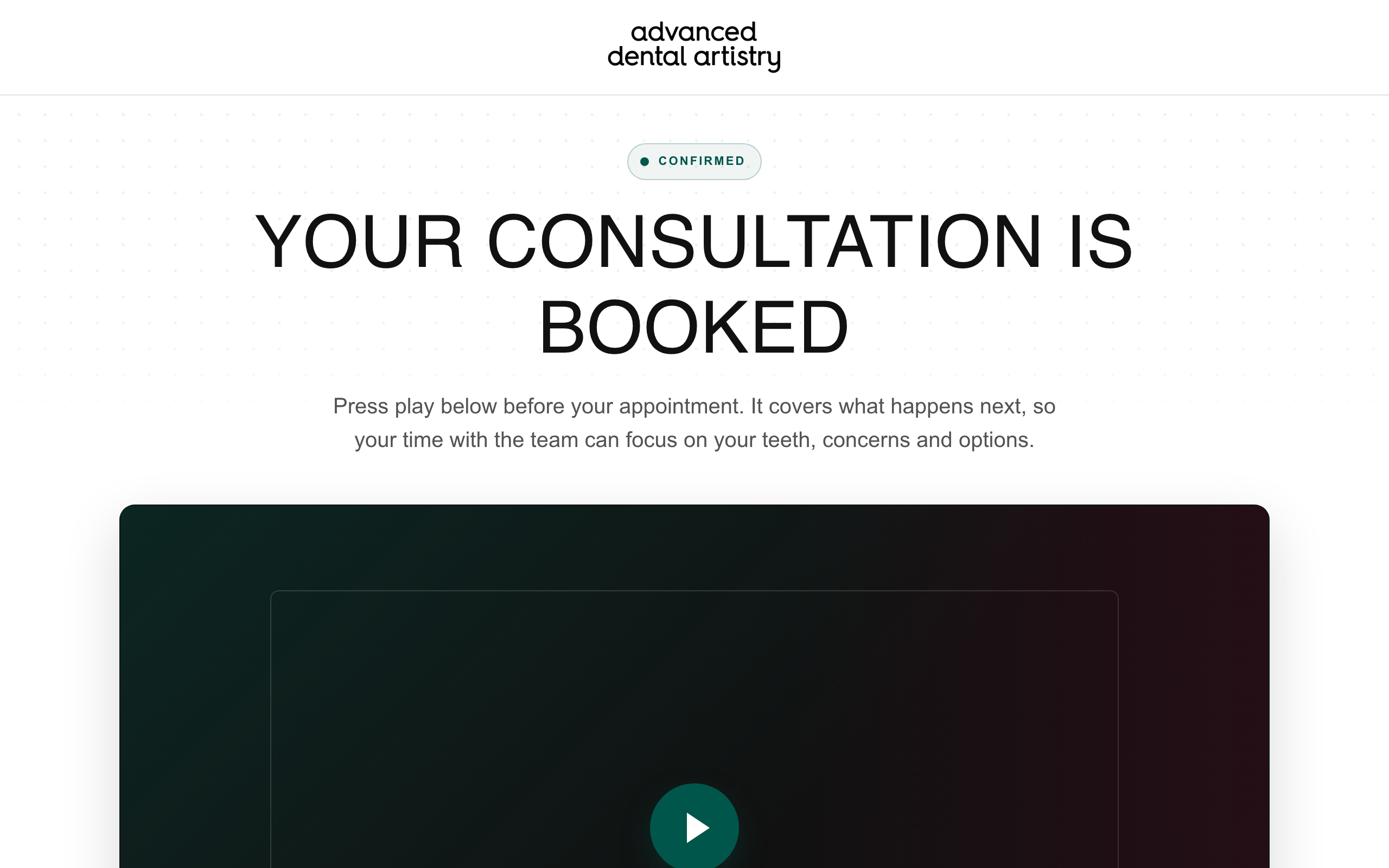 Confirmation page preview