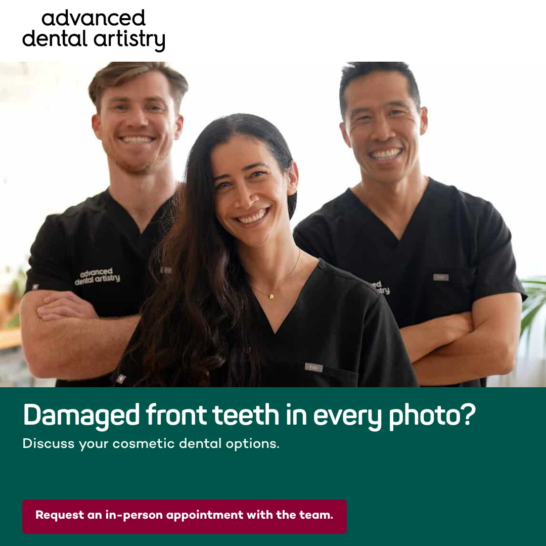 Front-tooth concern ad creative